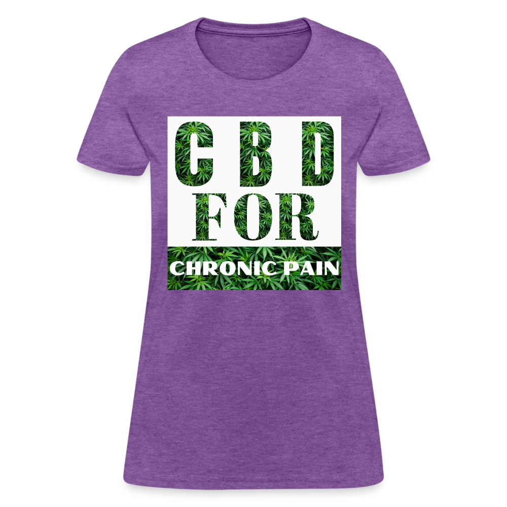 CBD For Chronic Pain Ladies T-Shirt - purple heather