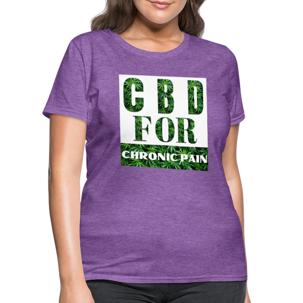 CBD For Chronic Pain Ladies T-Shirt - purple heather