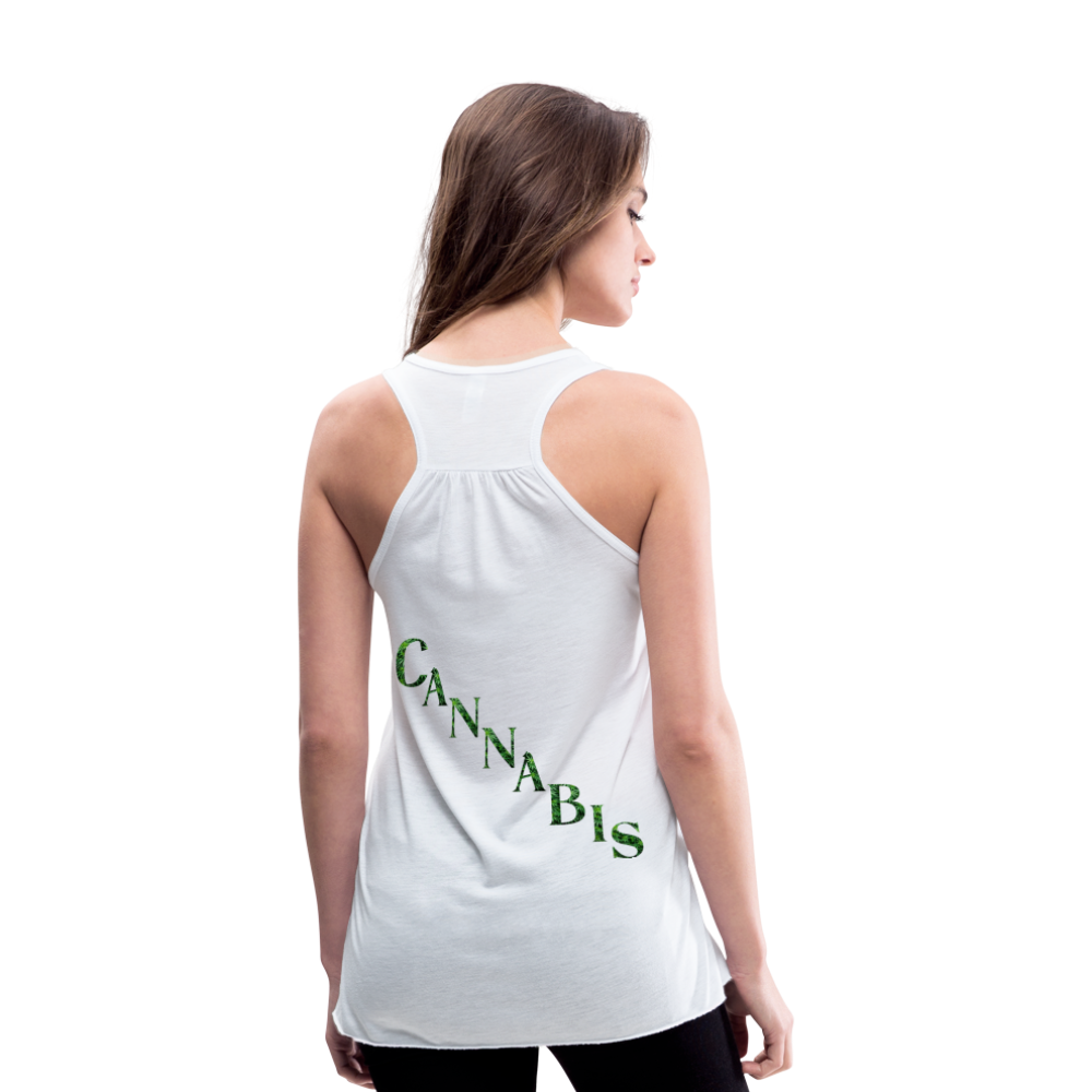 CBD For Fuel Ladies Flowy Tank Top by Bella - white