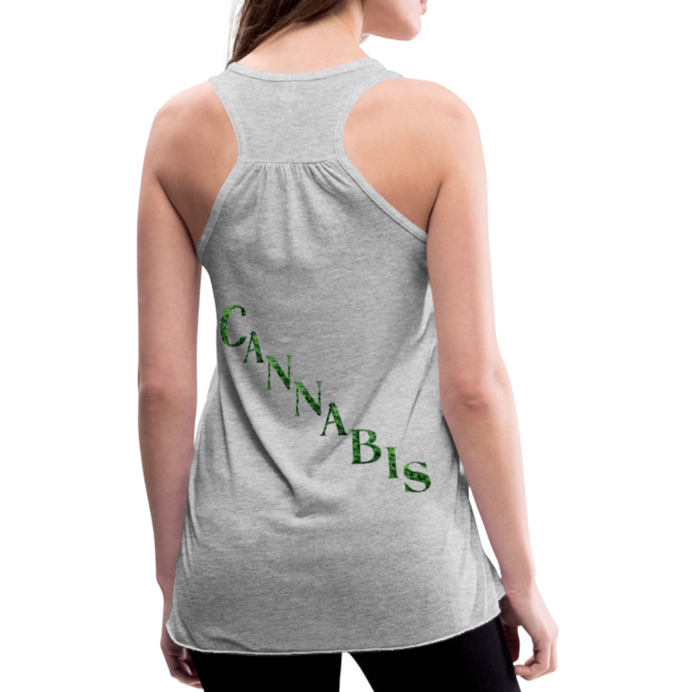 CBD For Fuel Ladies Flowy Tank Top by Bella - heather gray