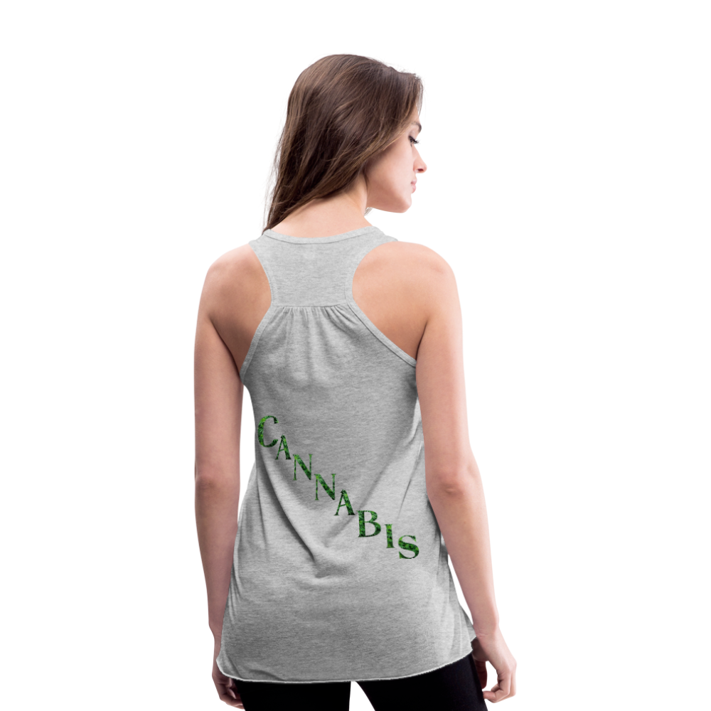 CBD For Fuel Ladies Flowy Tank Top by Bella - heather gray