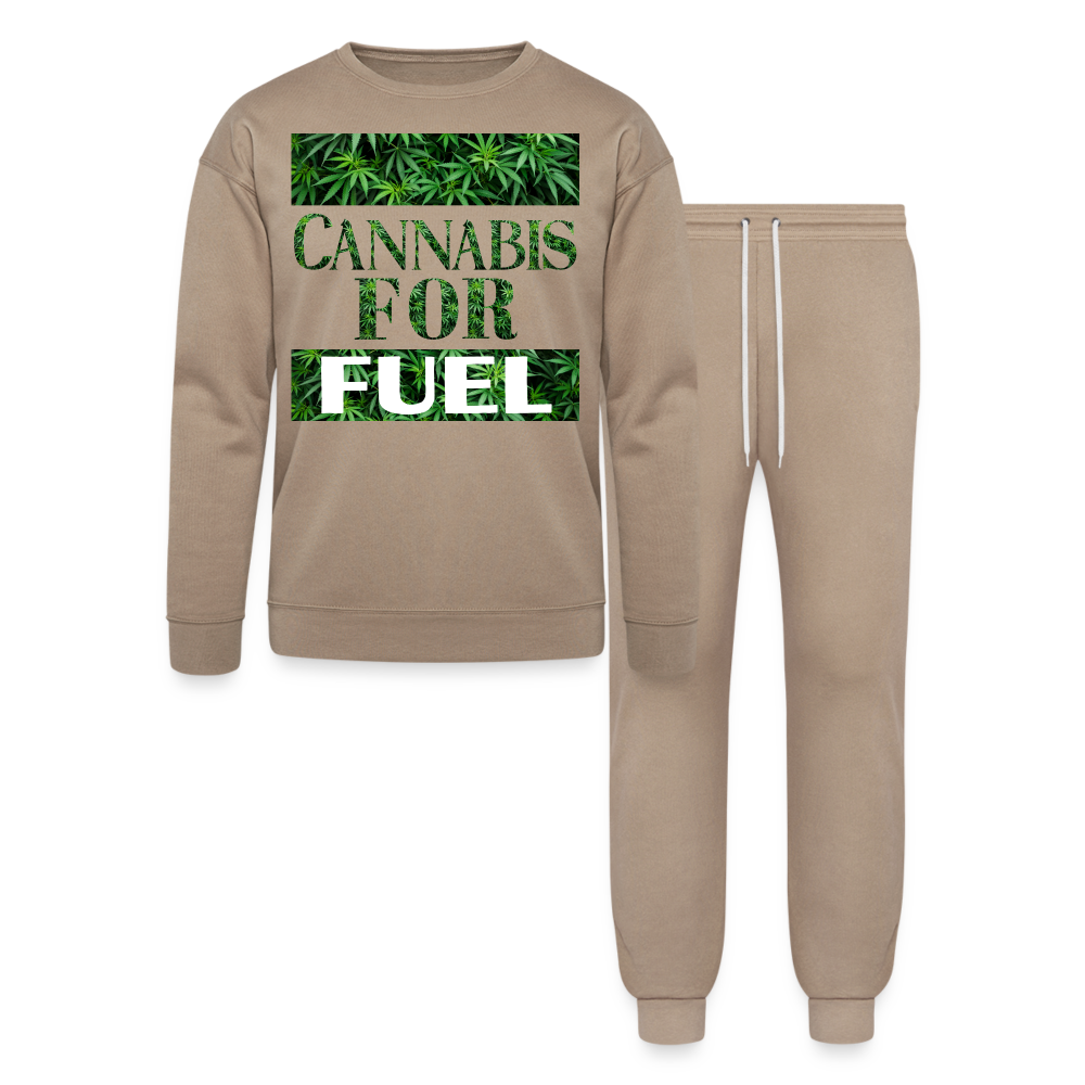 Cannabis For Fuel Bella + Canvas Unisex Lounge Wear Set - tan