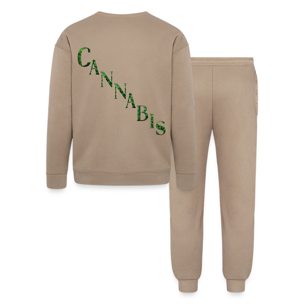 Cannabis For Fuel Bella + Canvas Unisex Lounge Wear Set - tan