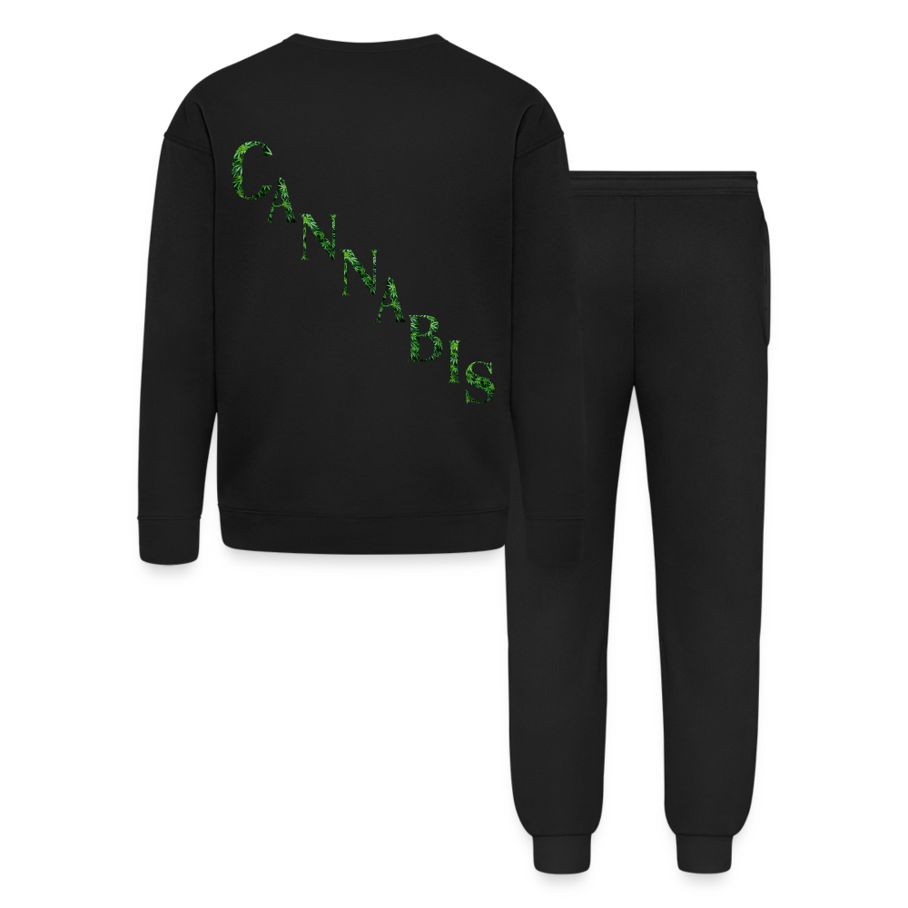Cannabis For Fuel Bella + Canvas Unisex Lounge Wear Set - black