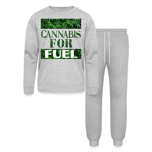 Cannabis For Fuel Bella + Canvas Unisex Lounge Wear Set - heather gray
