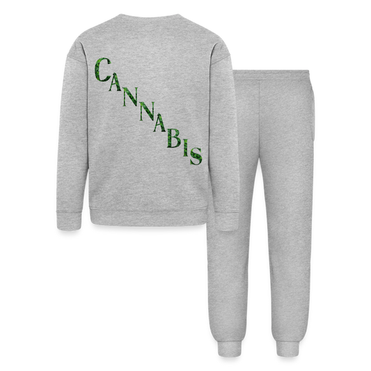 Cannabis For Fuel Bella + Canvas Unisex Lounge Wear Set - heather gray