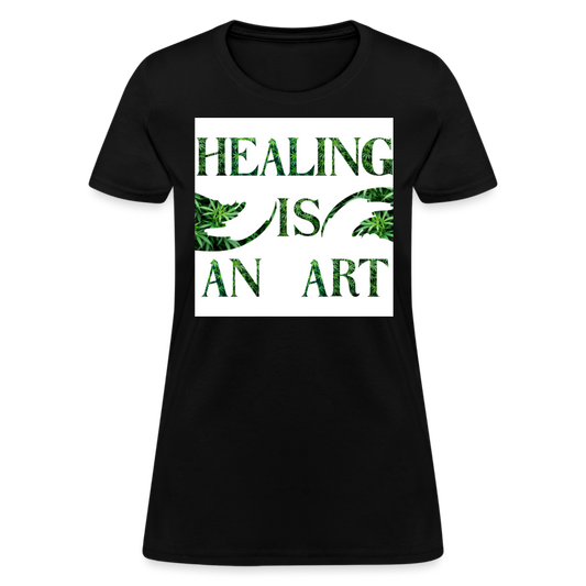 Healing Is An Art Ladies T-Shirt - black