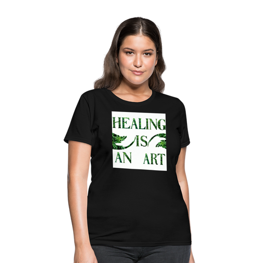 Healing Is An Art Ladies T-Shirt - black