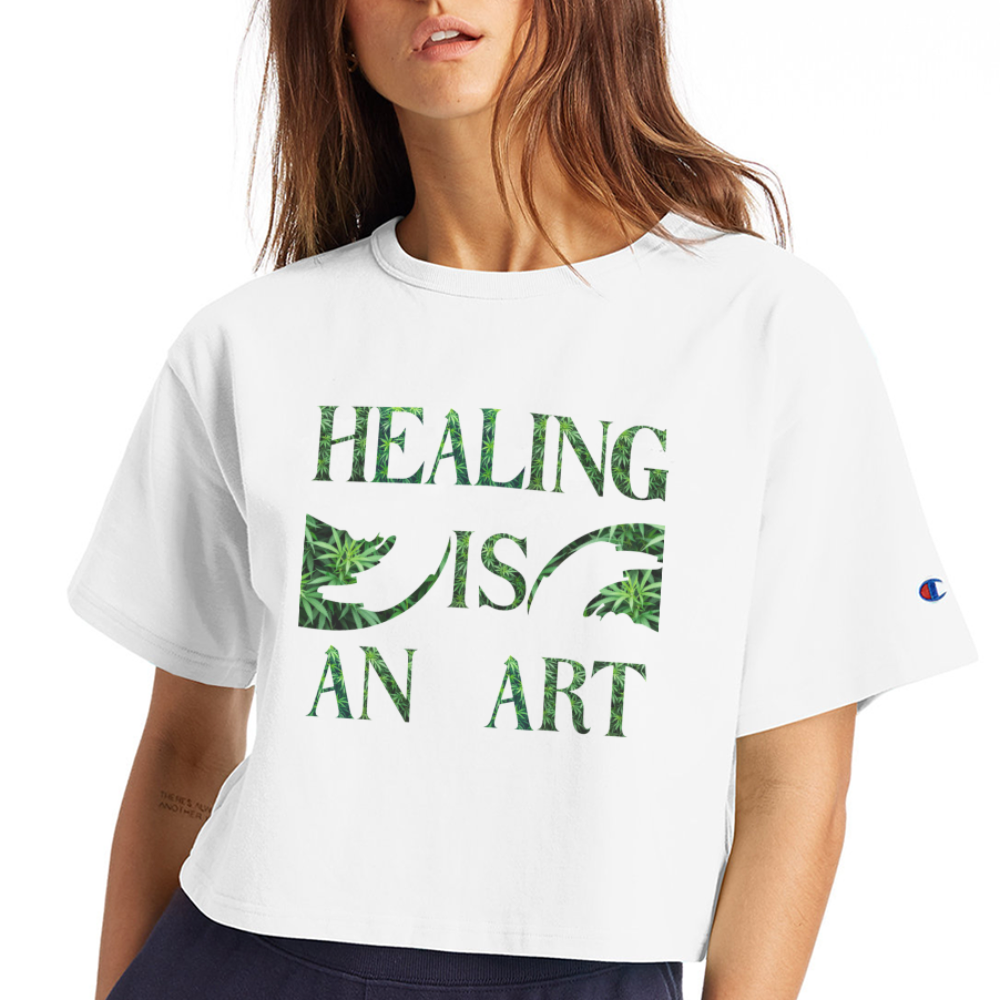 Champion Women’s Cropped T-Shirt - white