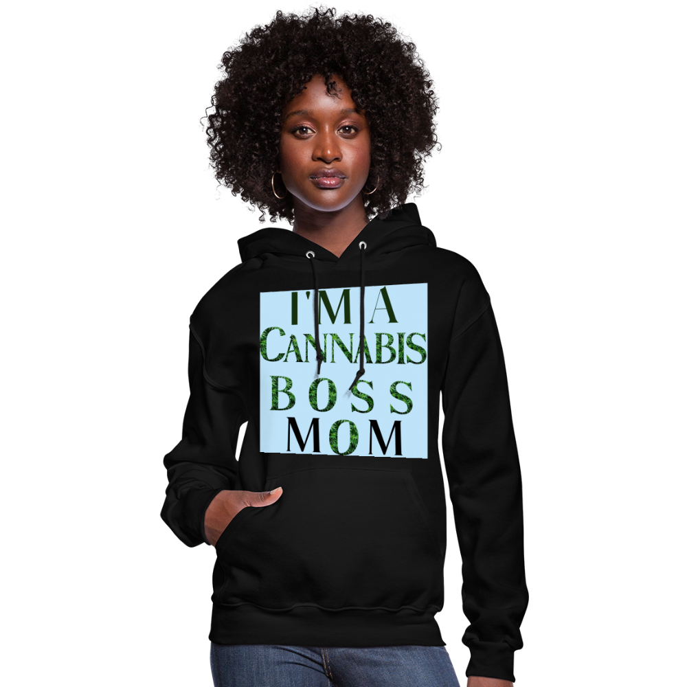 I'm A Cannabis Boss Mom Ladies Hoodie - black