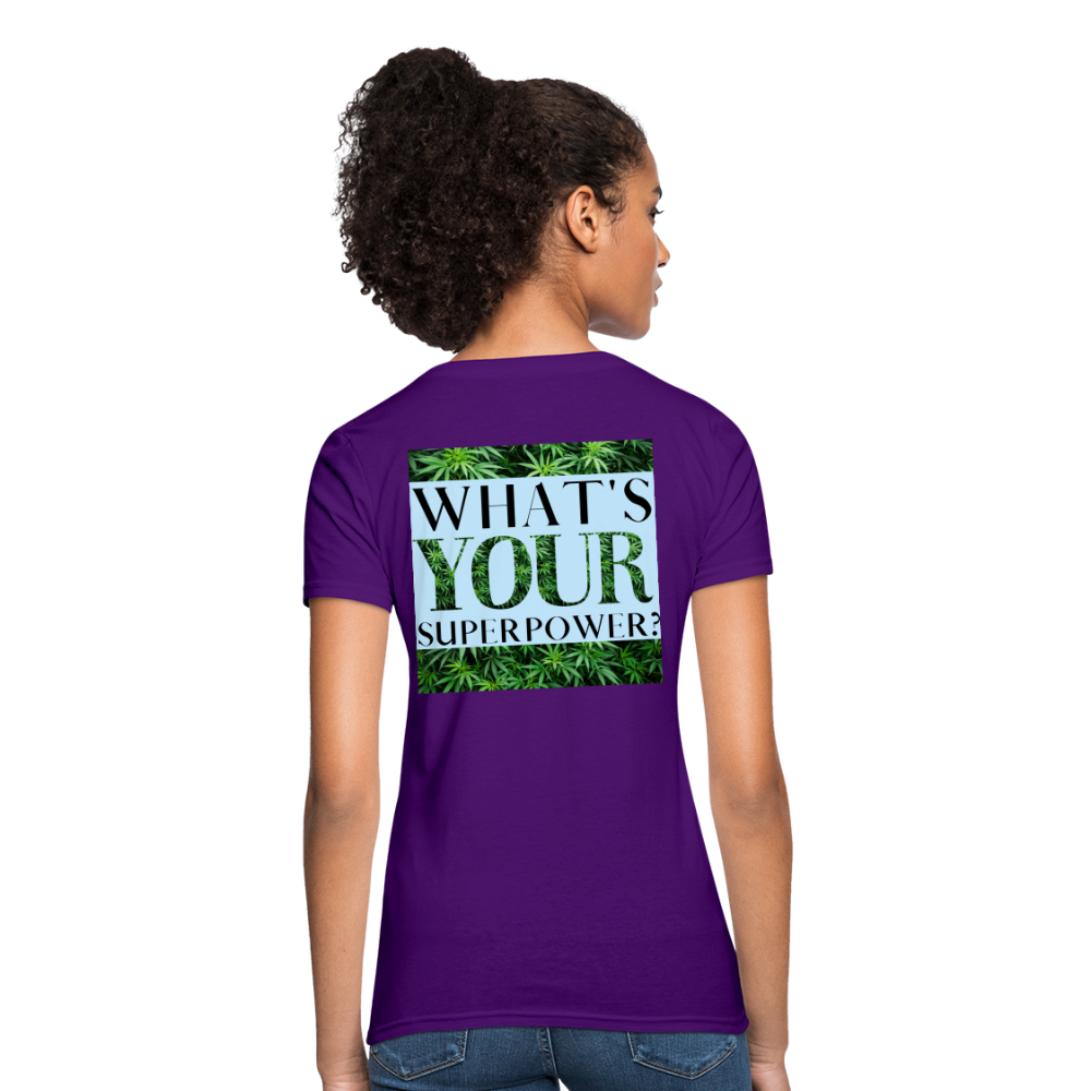 I'm A Cannabis Boss Mom Ladies T-Shirt - purple