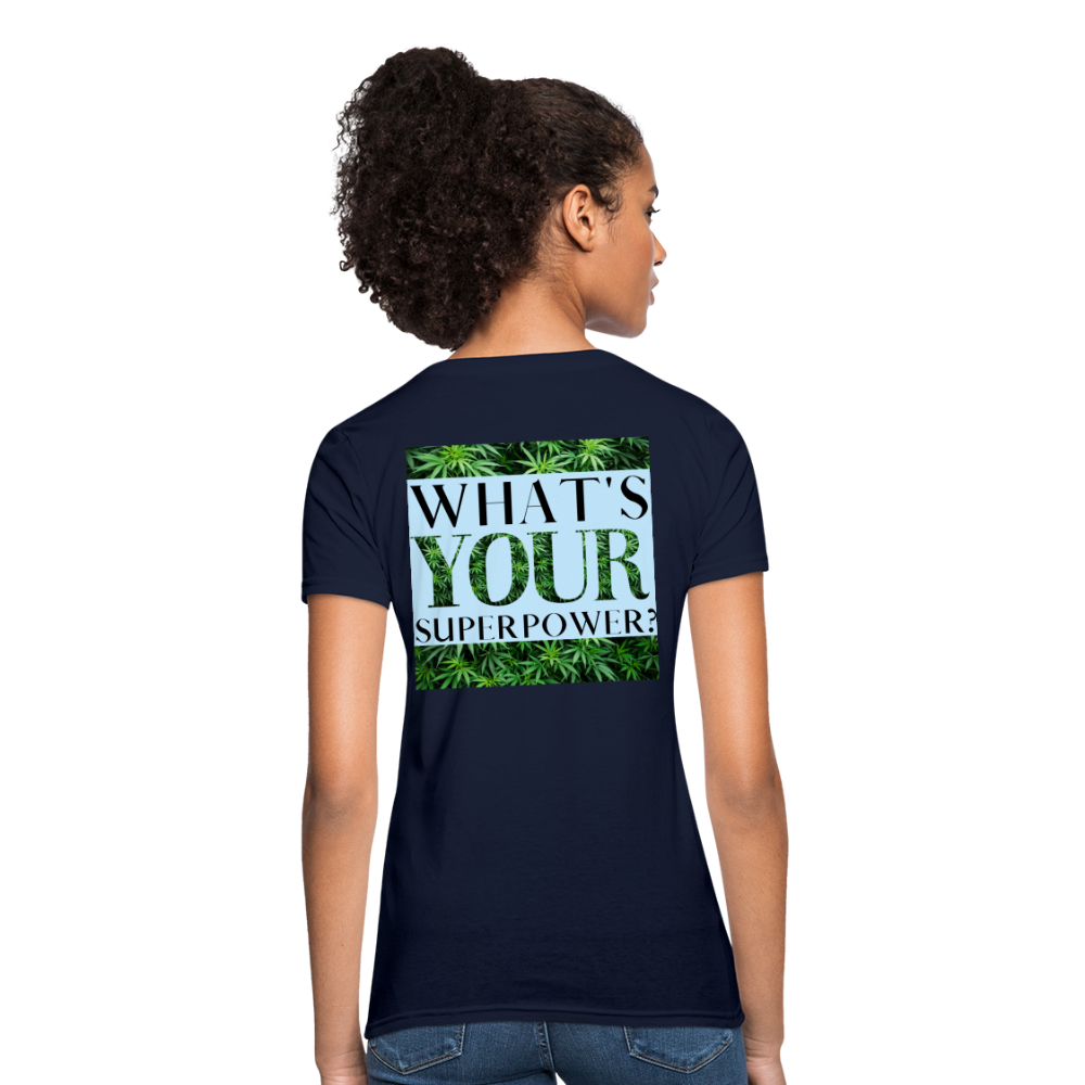 I'm A Cannabis Boss Mom Ladies T-Shirt - navy