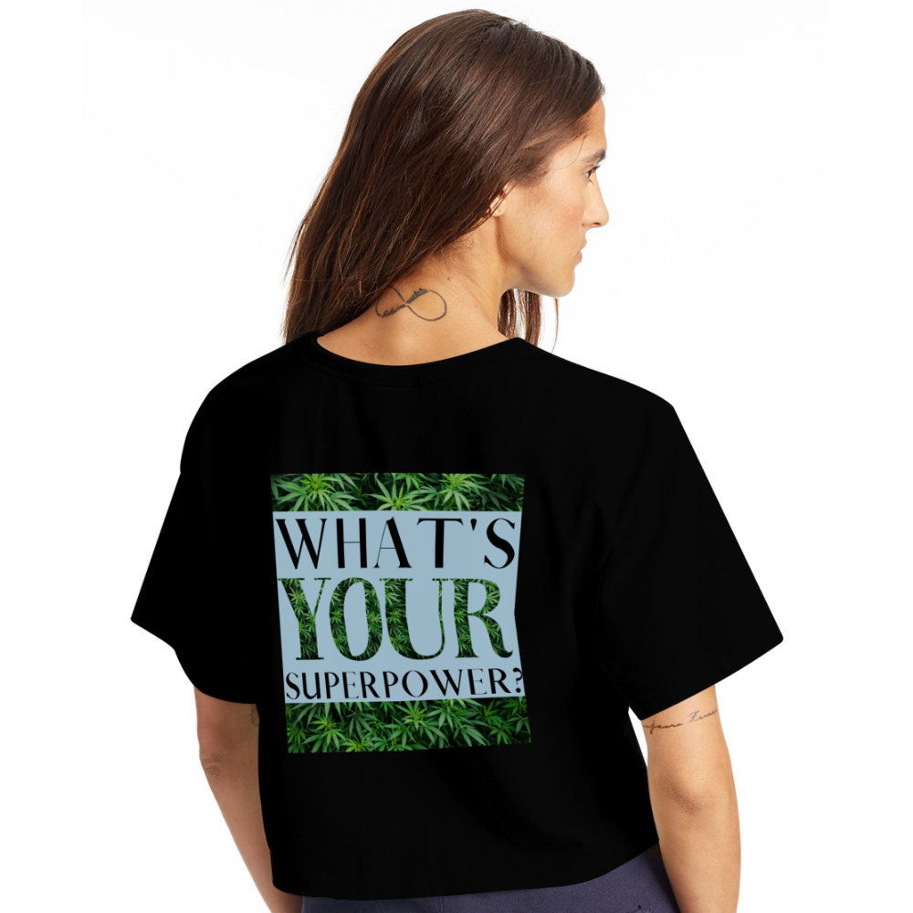 I'm A Cannabis Boss Mom Ladies Champion Cropped T-Shirt - black