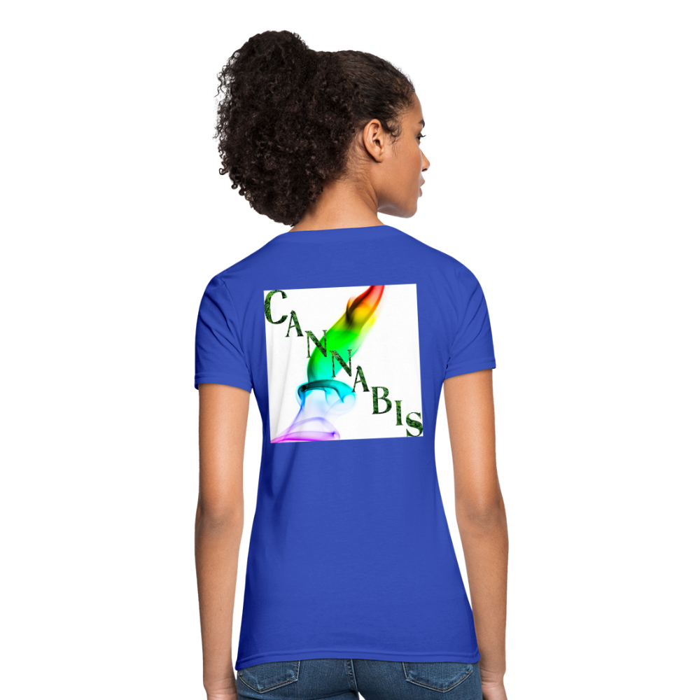 Mind Body Spirit Cannabis Ladies T-Shirt - royal blue