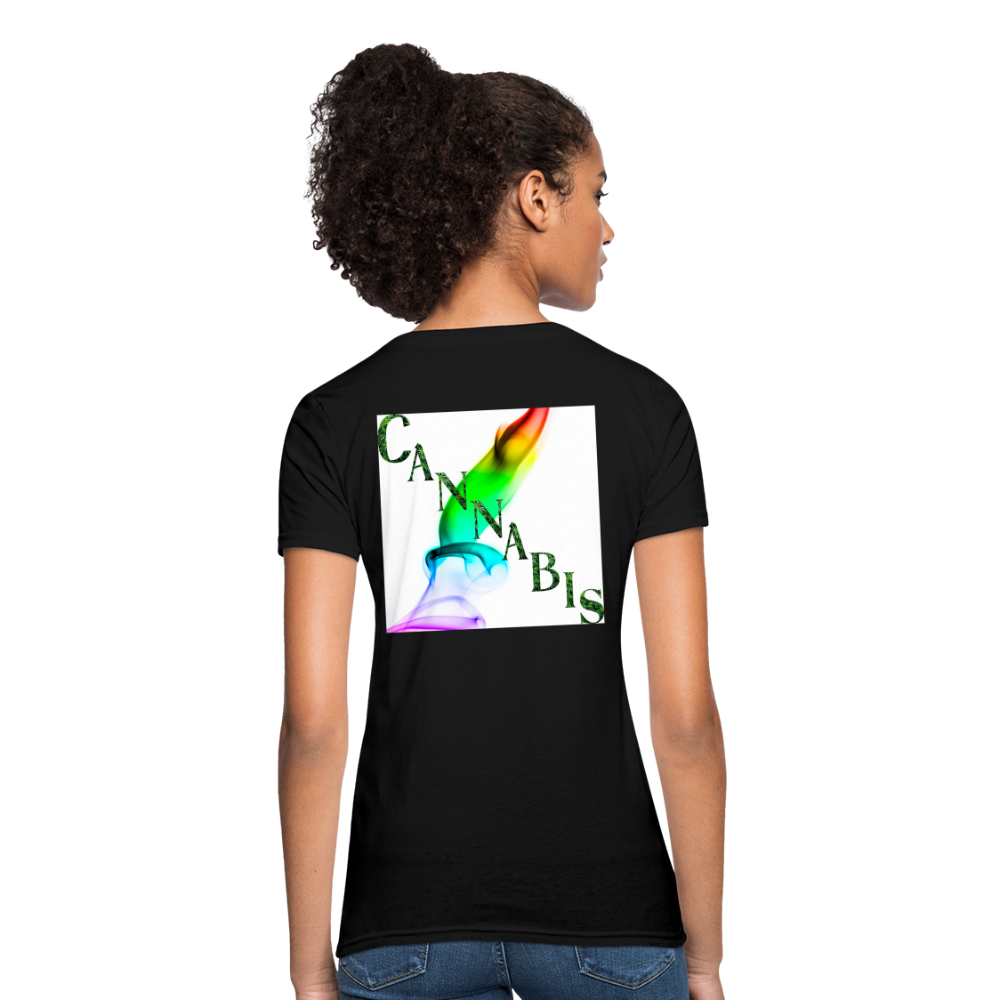 Mind Body Spirit Cannabis Ladies T-Shirt - black
