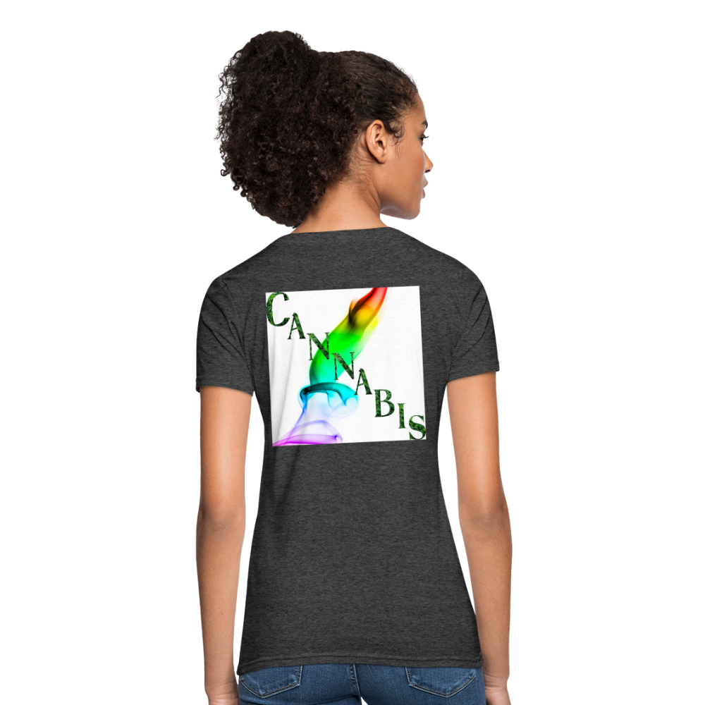 Mind Body Spirit Cannabis Ladies T-Shirt - heather black
