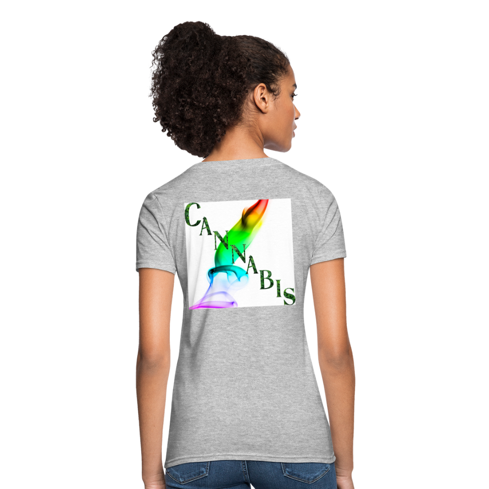 Mind Body Spirit Cannabis Ladies T-Shirt - heather gray