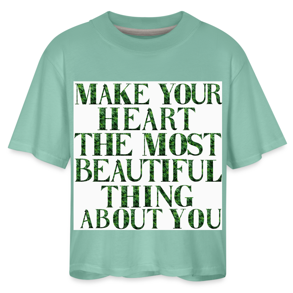 Beautiful Heart Women's Boxy Tee - saltwater