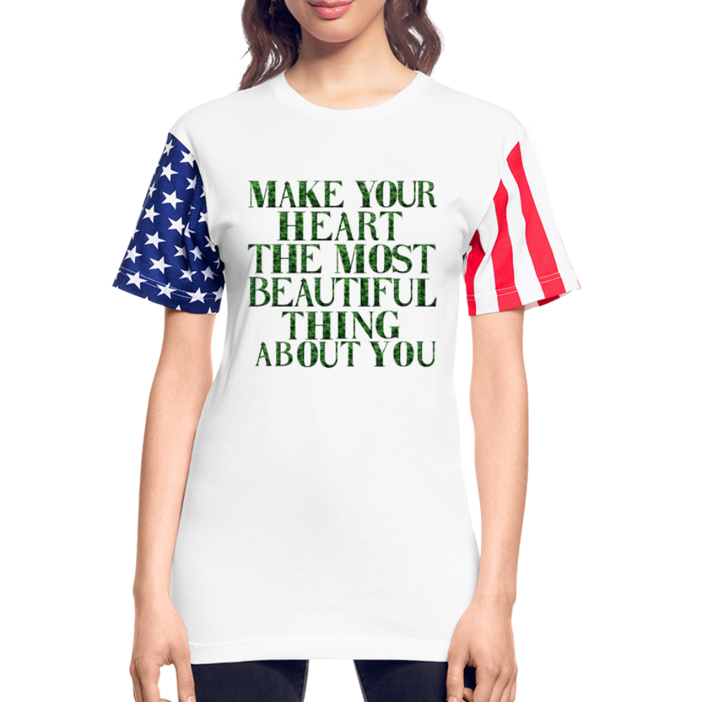 Adult Stars & Stripes T-Shirt | LAT Code Five™ 3976 - white