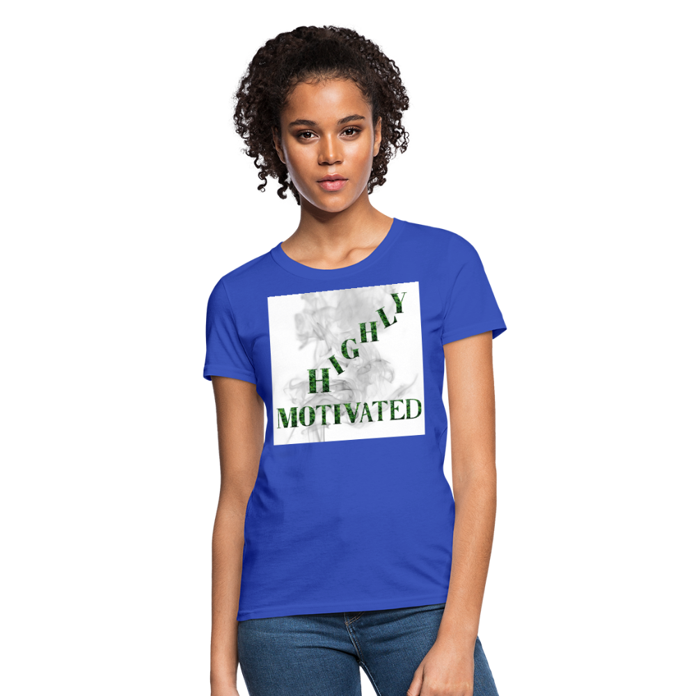 Highly Motivated Cannabis Ladies T-Shirt - royal blue