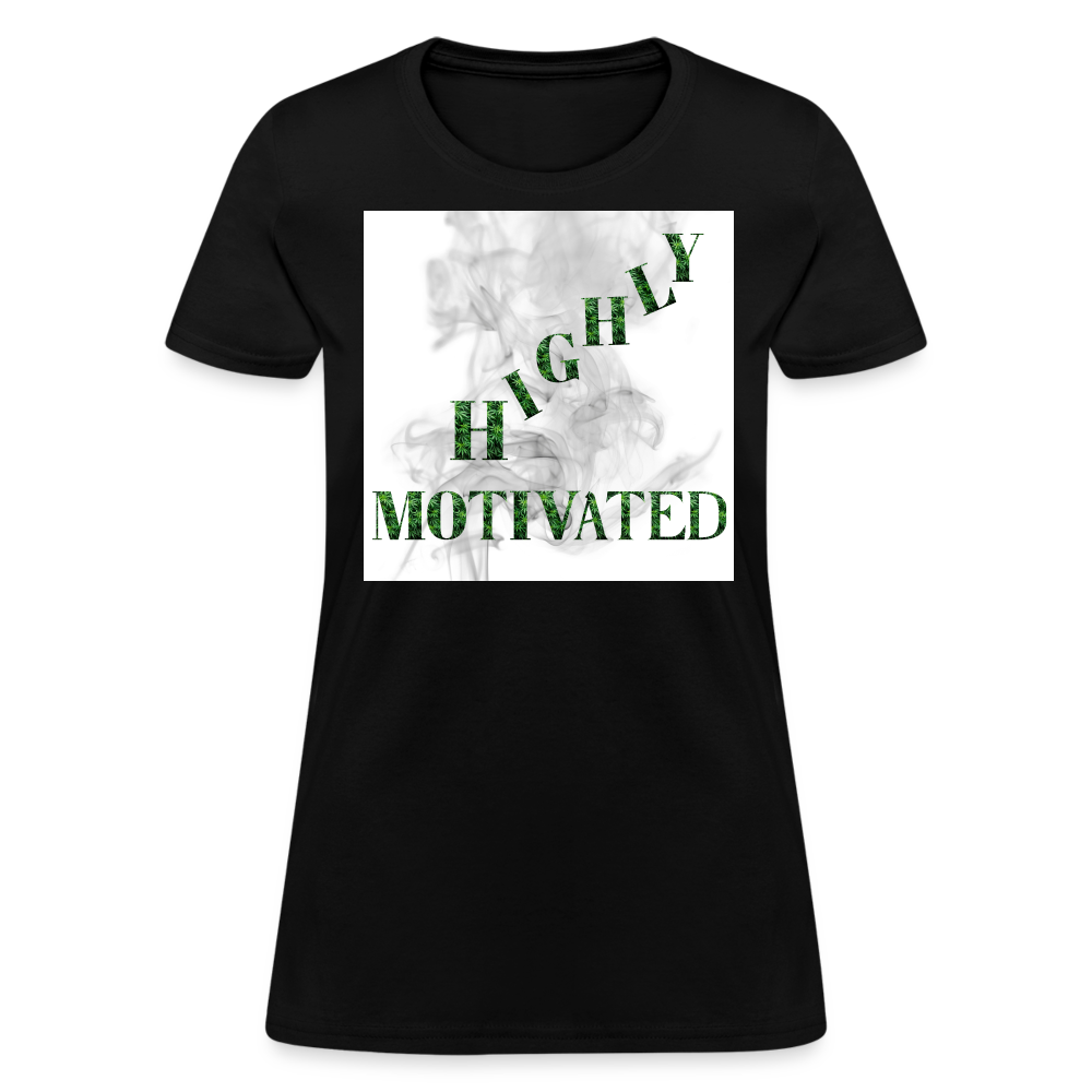 Highly Motivated Cannabis Ladies T-Shirt - black