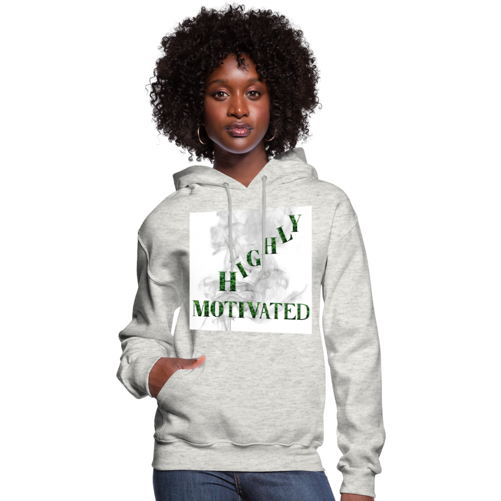 Highly Motivated Cannabis Hoodie - heather oatmeal