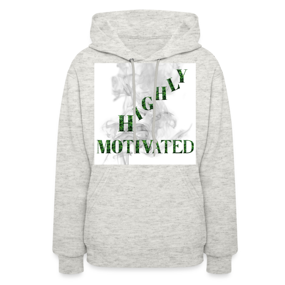 Highly Motivated Cannabis Hoodie - heather oatmeal
