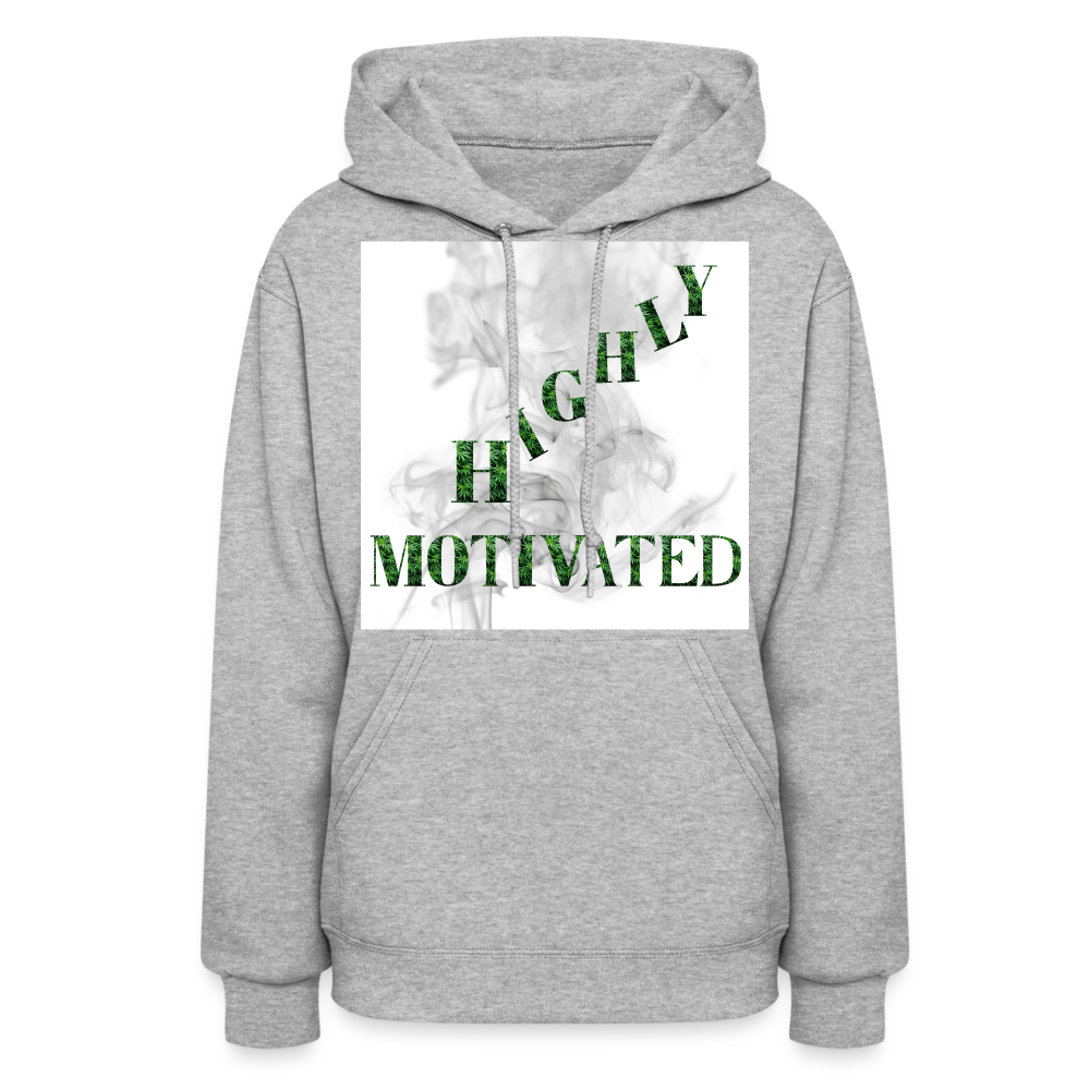 Highly Motivated Cannabis Hoodie - heather gray