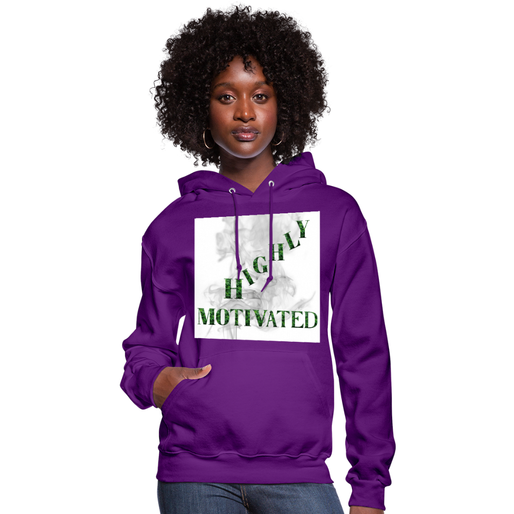 Highly Motivated Cannabis Hoodie - purple