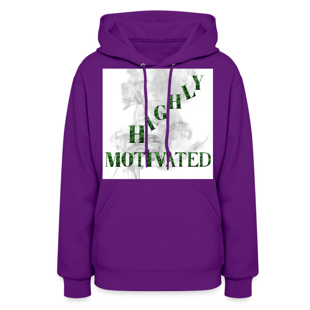 Highly Motivated Cannabis Hoodie - purple