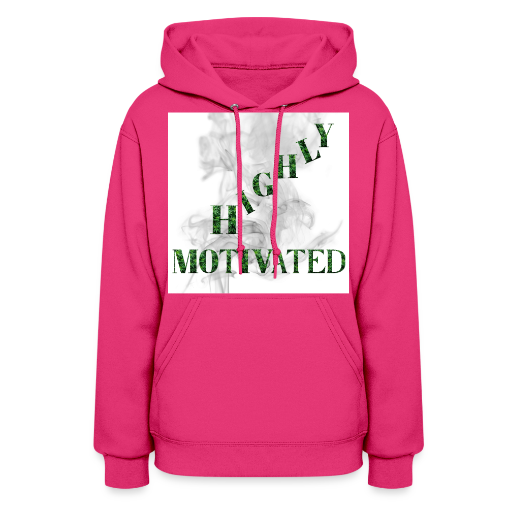 Highly Motivated Cannabis Hoodie - fuchsia