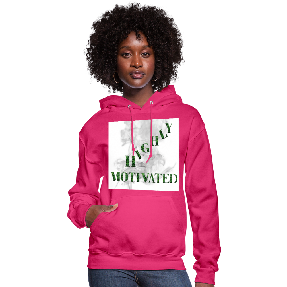 Highly Motivated Cannabis Hoodie - fuchsia
