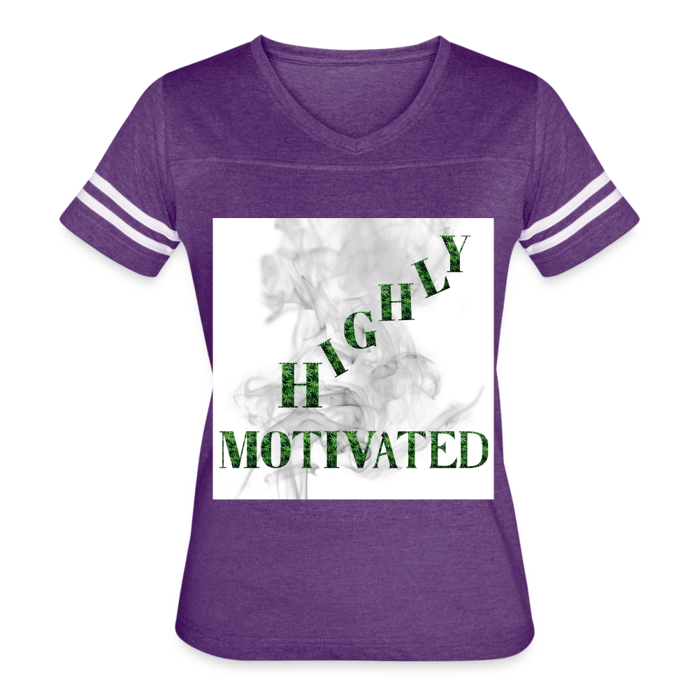 Women’s Vintage Sport T-Shirt - vintage purple/white