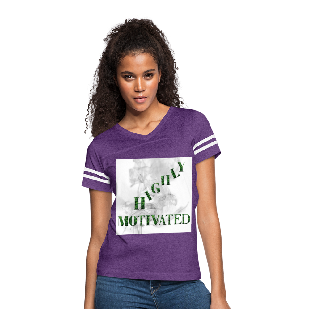 Women’s Vintage Sport T-Shirt - vintage purple/white