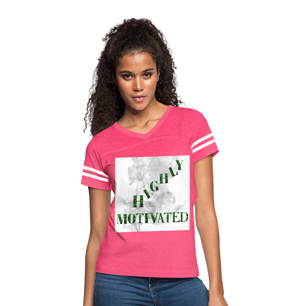 Women’s Vintage Sport T-Shirt - vintage pink/white