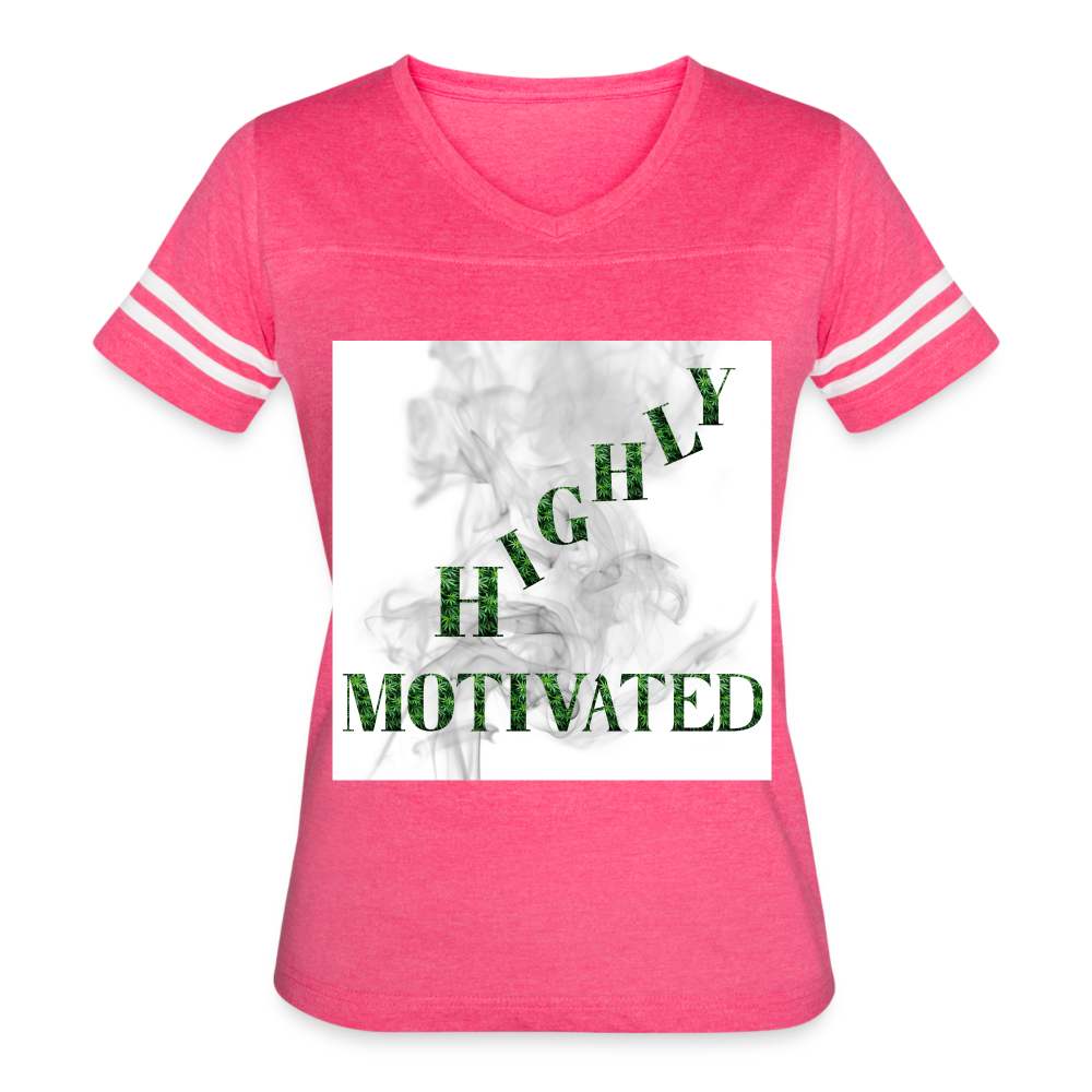 Women’s Vintage Sport T-Shirt - vintage pink/white