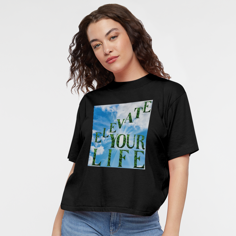 Women's Boxy Tee - black