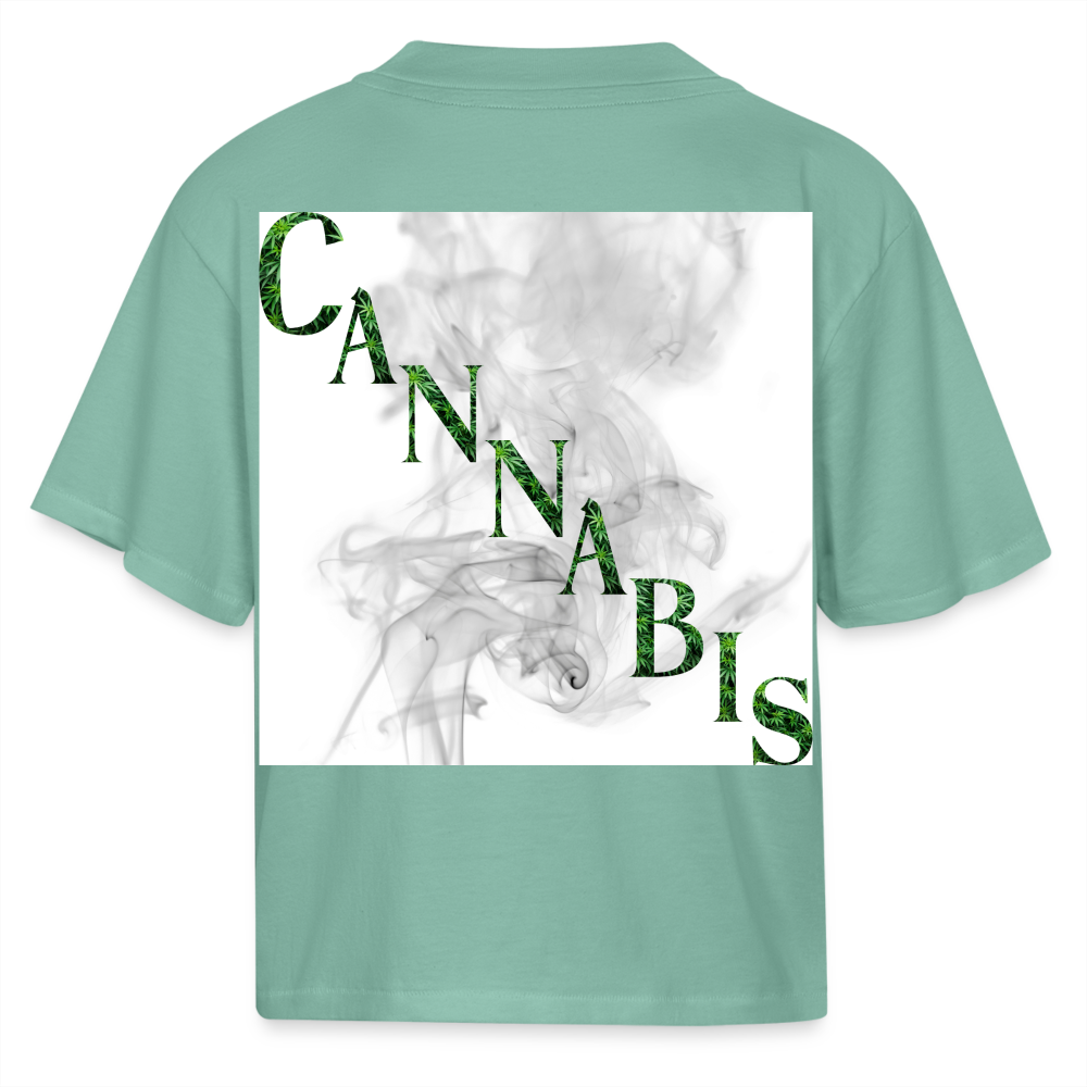 Highly Motivated Cannabis Ladies Boxy Tee - saltwater
