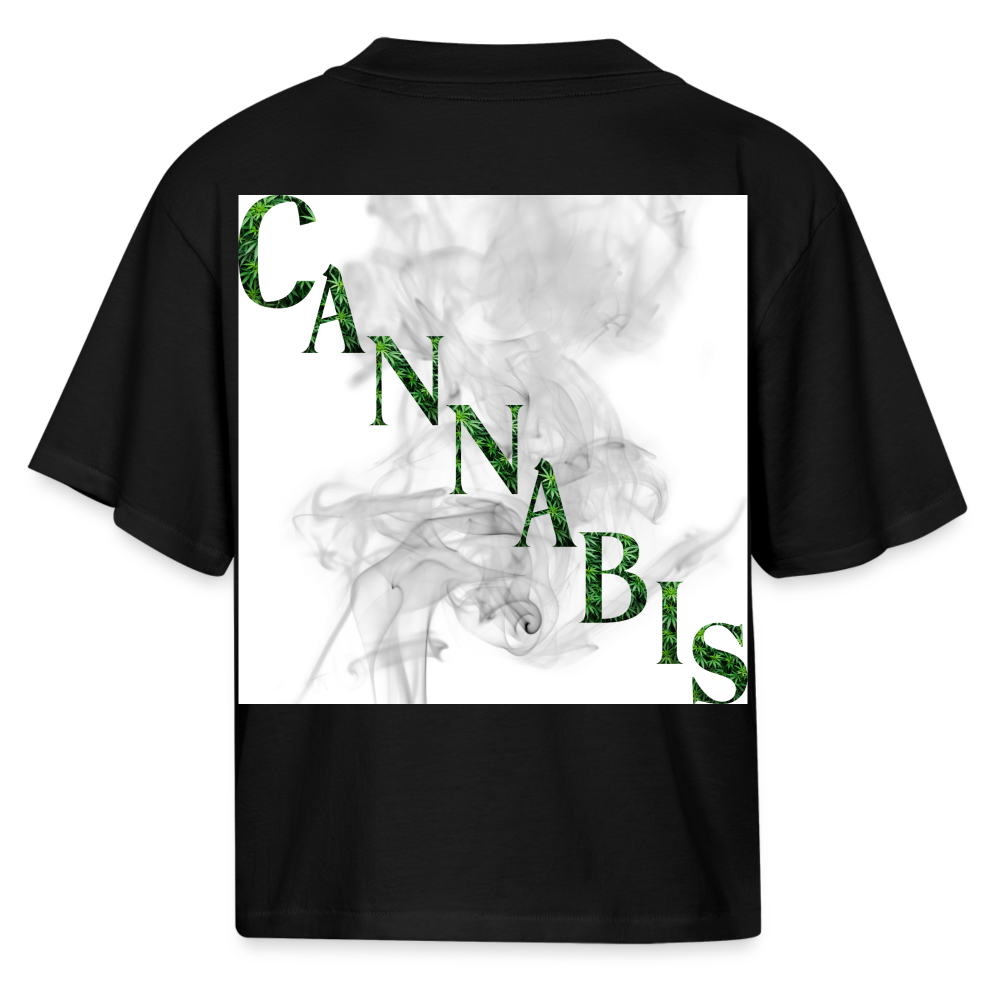 Highly Motivated Cannabis Ladies Boxy Tee - black