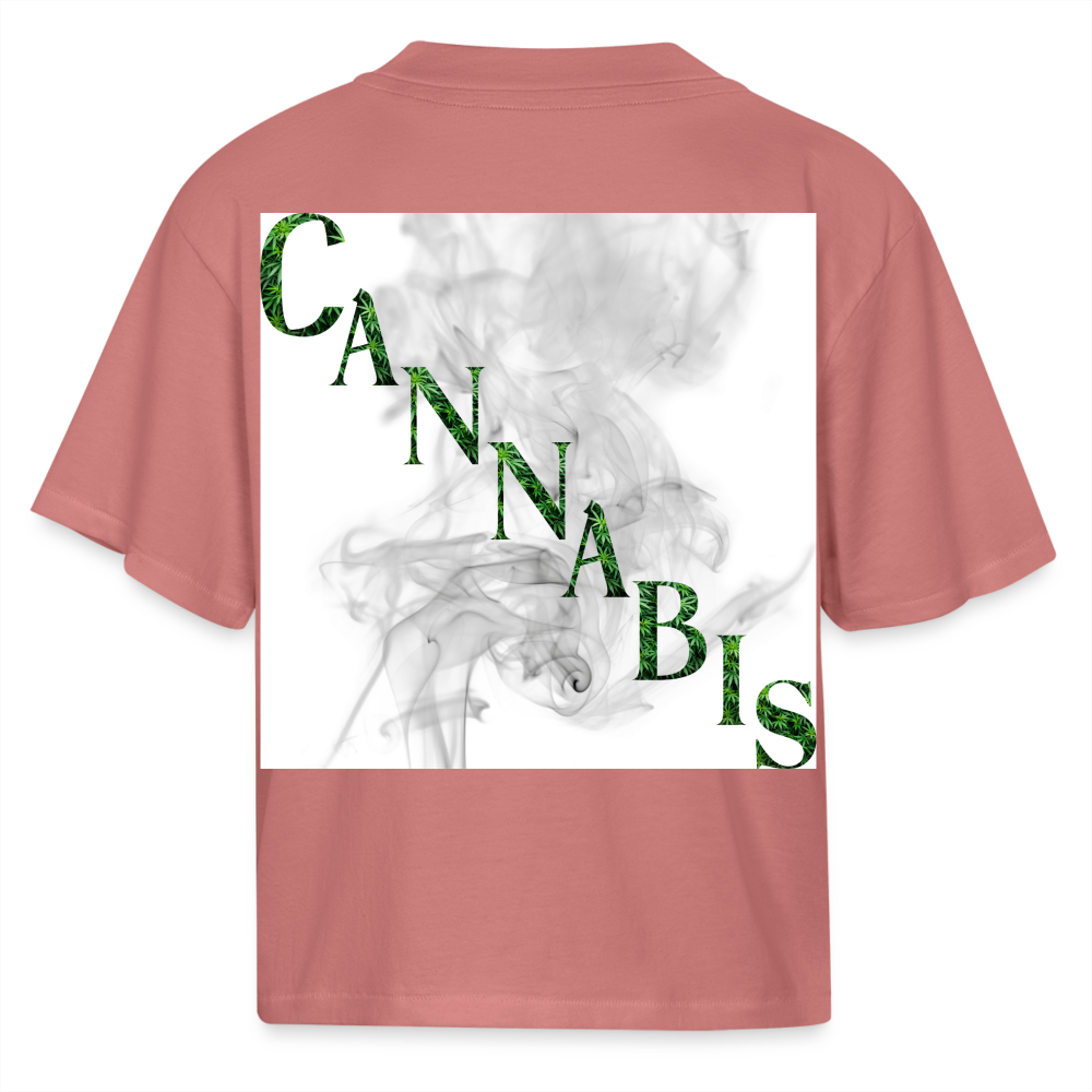 Highly Motivated Cannabis Ladies Boxy Tee - mauve