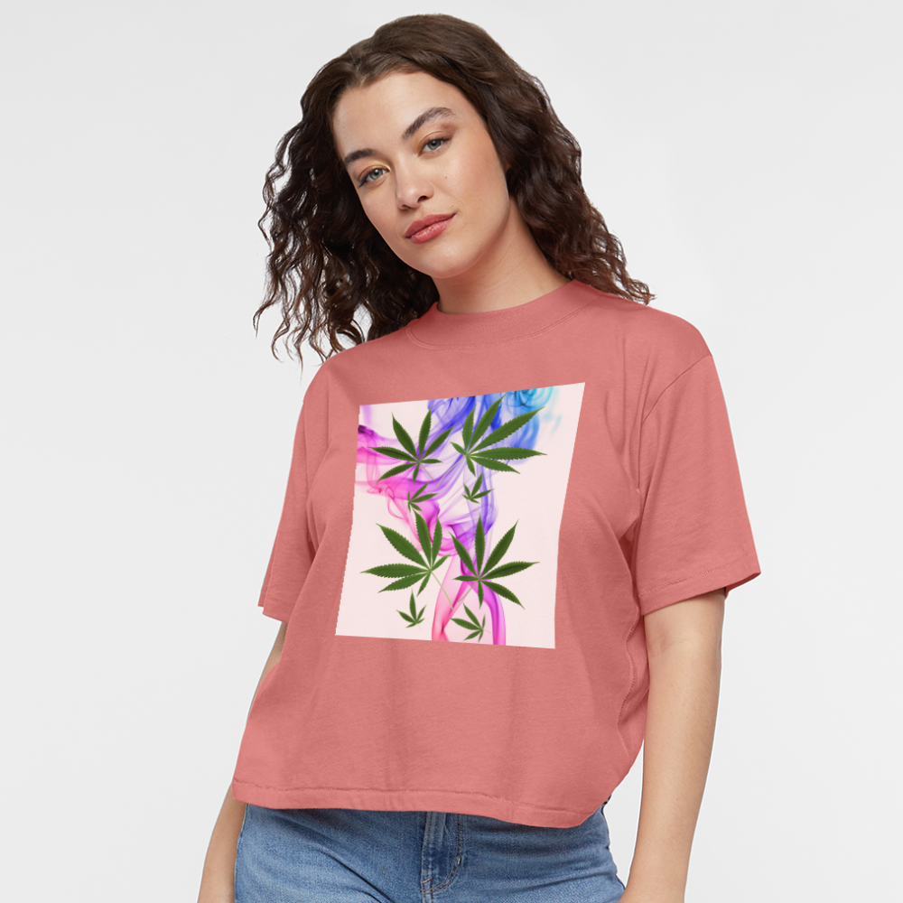 Women's Boxy Tee - mauve