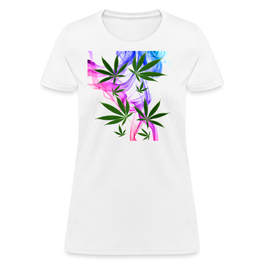 Smoking Pretty Cannabis Ladies Women's T-Shirt - white