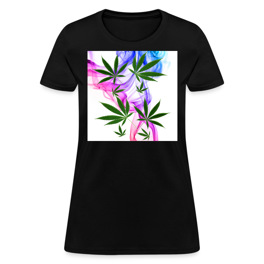 Smoking Pretty Cannabis Ladies Women's T-Shirt - black
