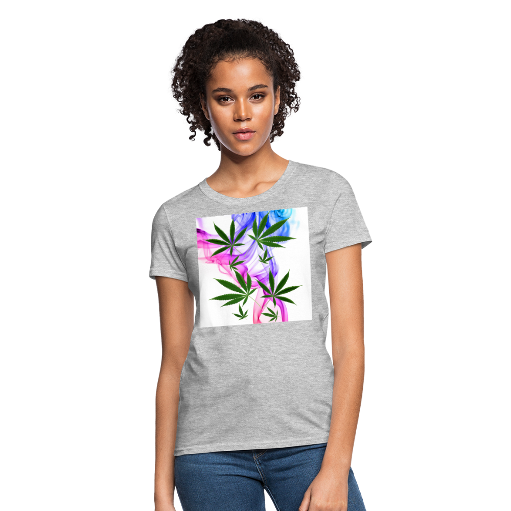 Smoking Pretty Cannabis Ladies Women's T-Shirt - heather gray