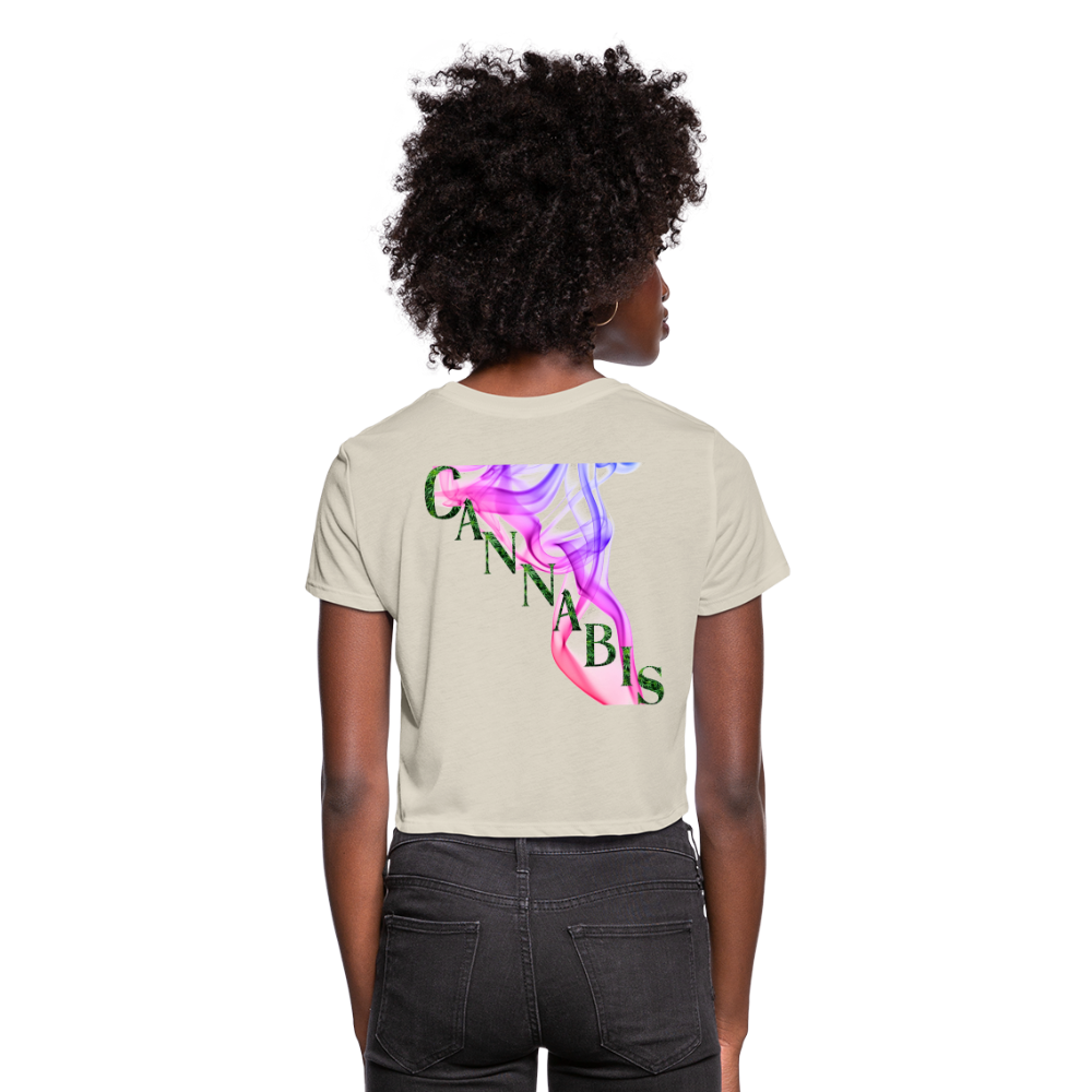 Smoking Pretty Cannabis Ladies Cropped T-Shirt - dust