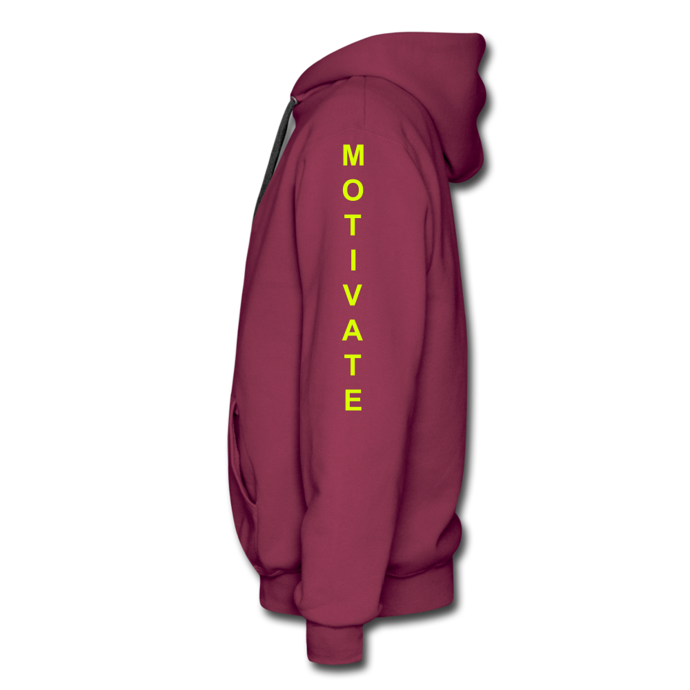 Motivate The Mind Men’s Premium Hoodie - burgundy