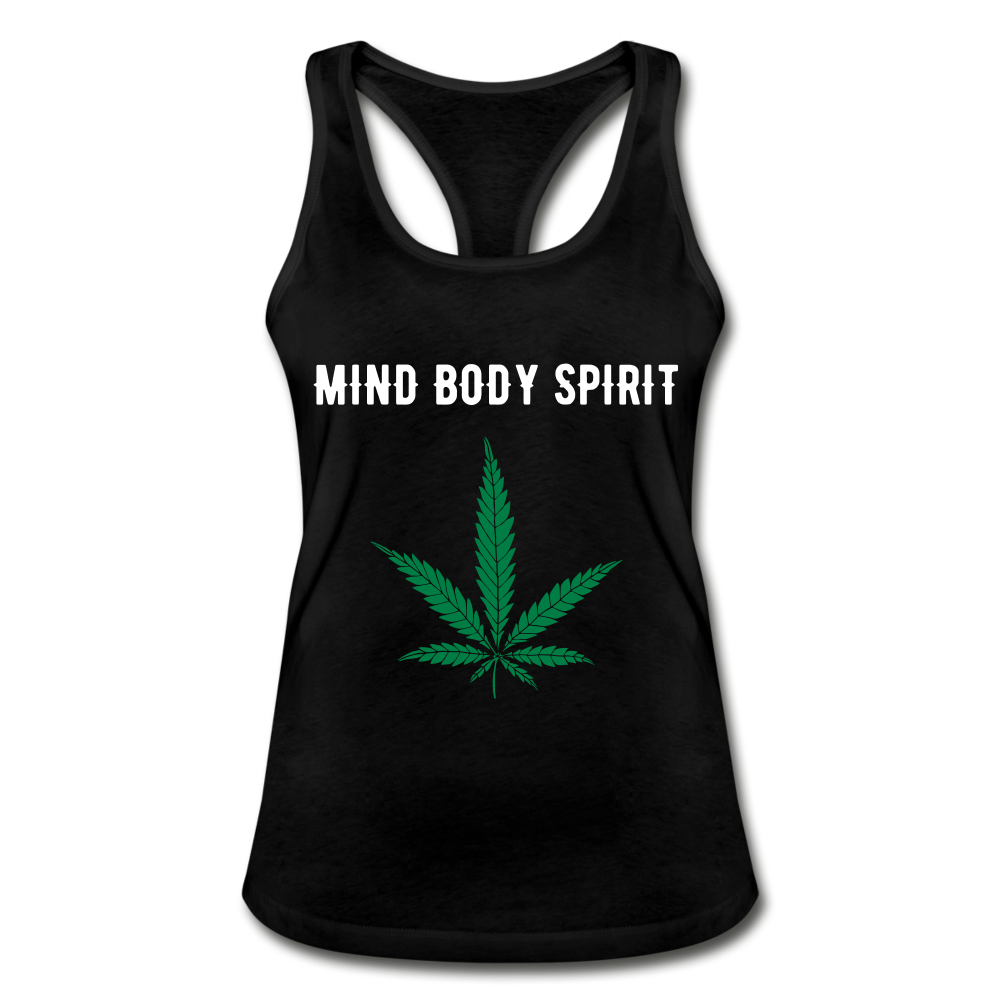 Mind Body Spirit Women's Racerback Tank Top - black