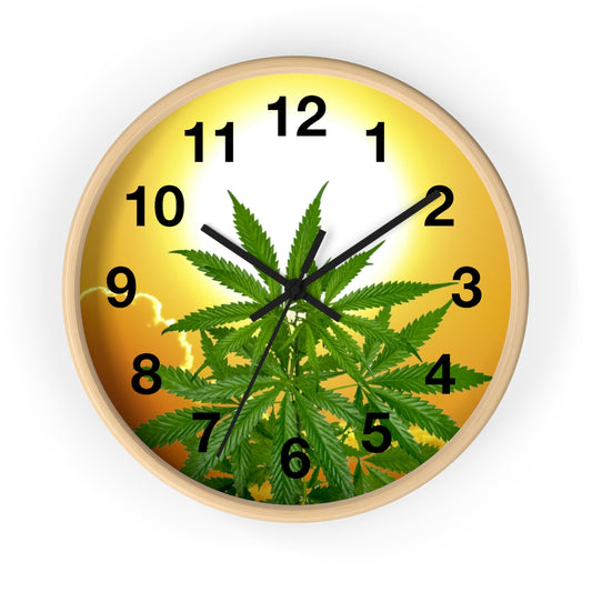 Bella Alba Cannabis Wall clock