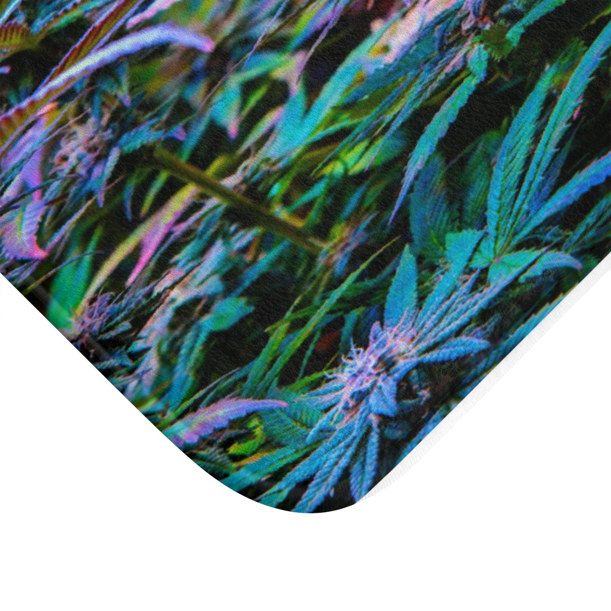 The Rainbow Cannabis Custom Designed Bath Mat.  A Unique Cannabis Gift For Friends & Family. Cannabis Decor For Your Home.