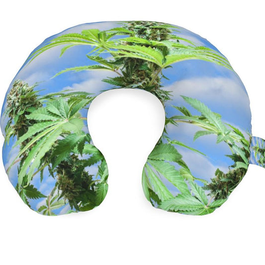 To The Sky Cannabis Neck Pillow